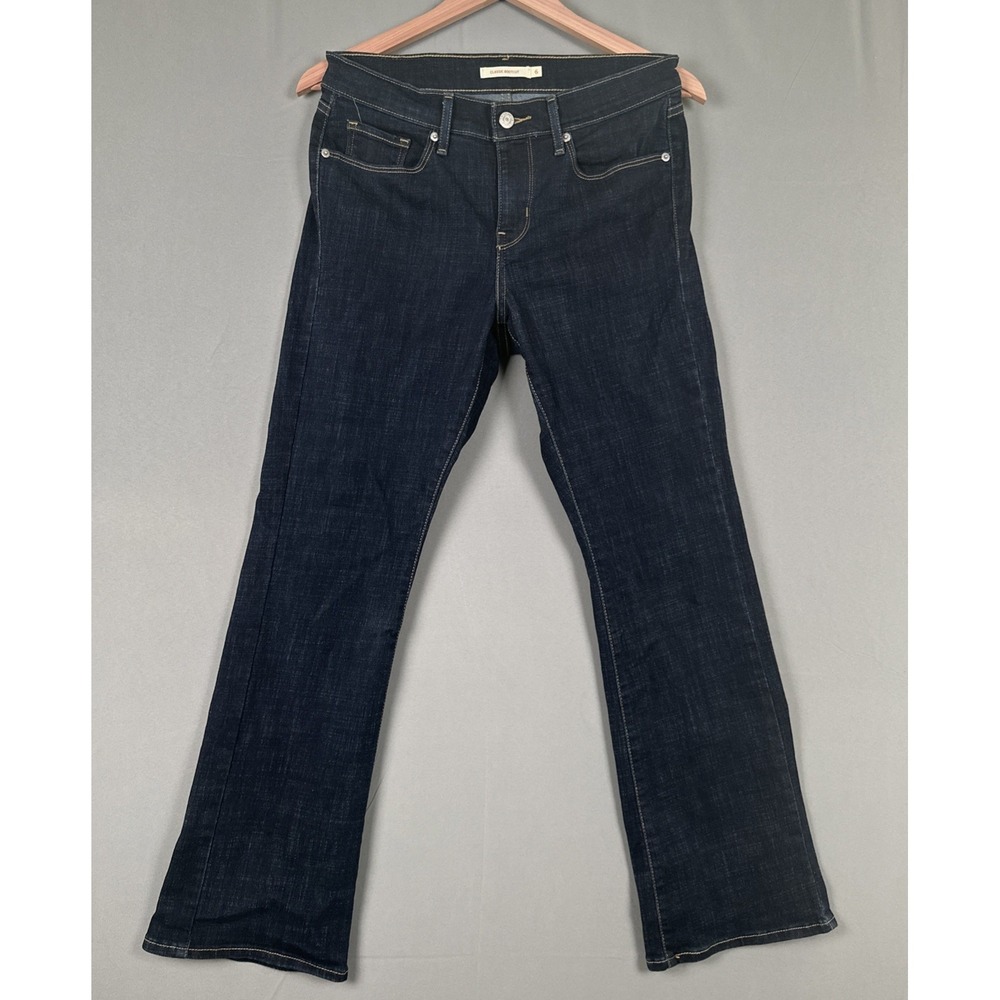 Levi's Classic Bootcut Jeans Womens Size 6 Mid Rise Dark Wash Blue Stretch Denim